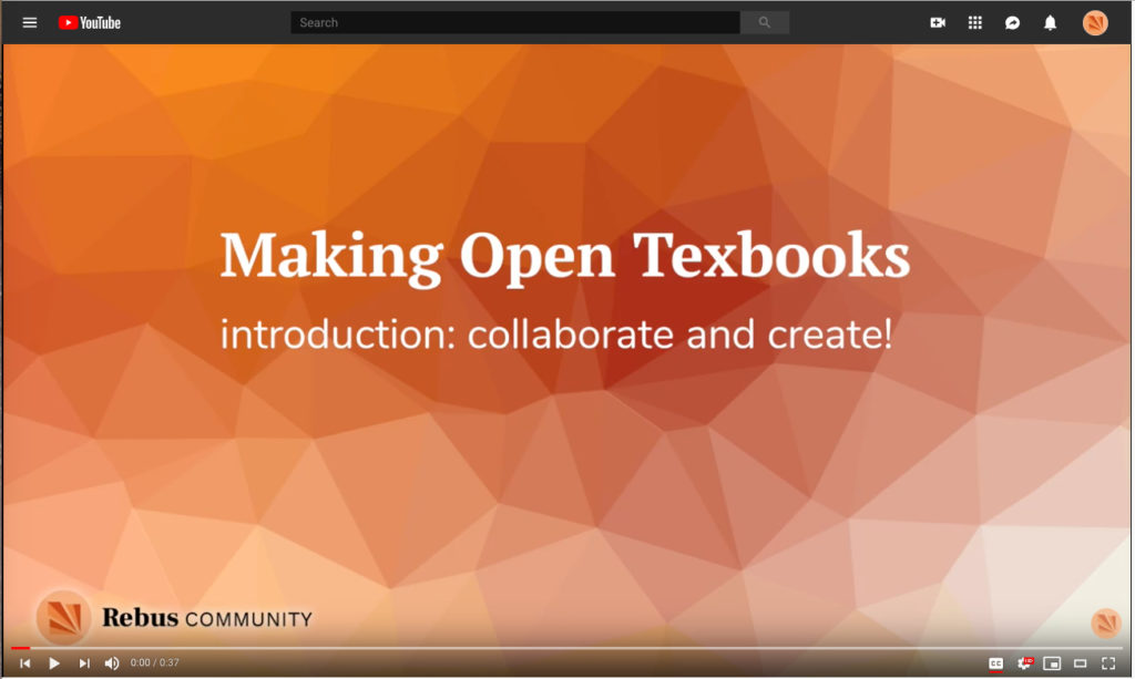 the Making Open Textbooks video playlist